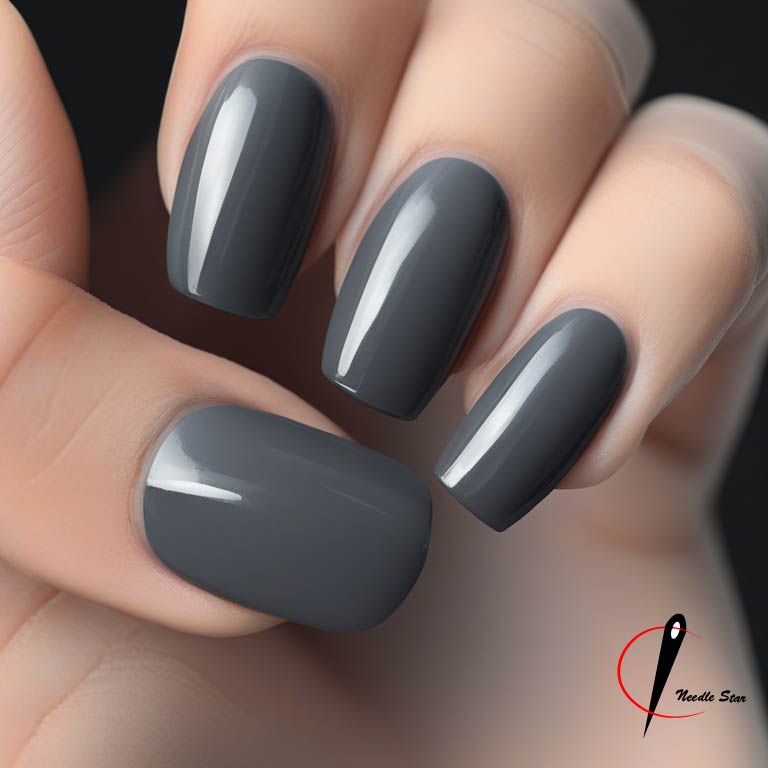 What Color Nails Goes With Dusty Blue Dress?