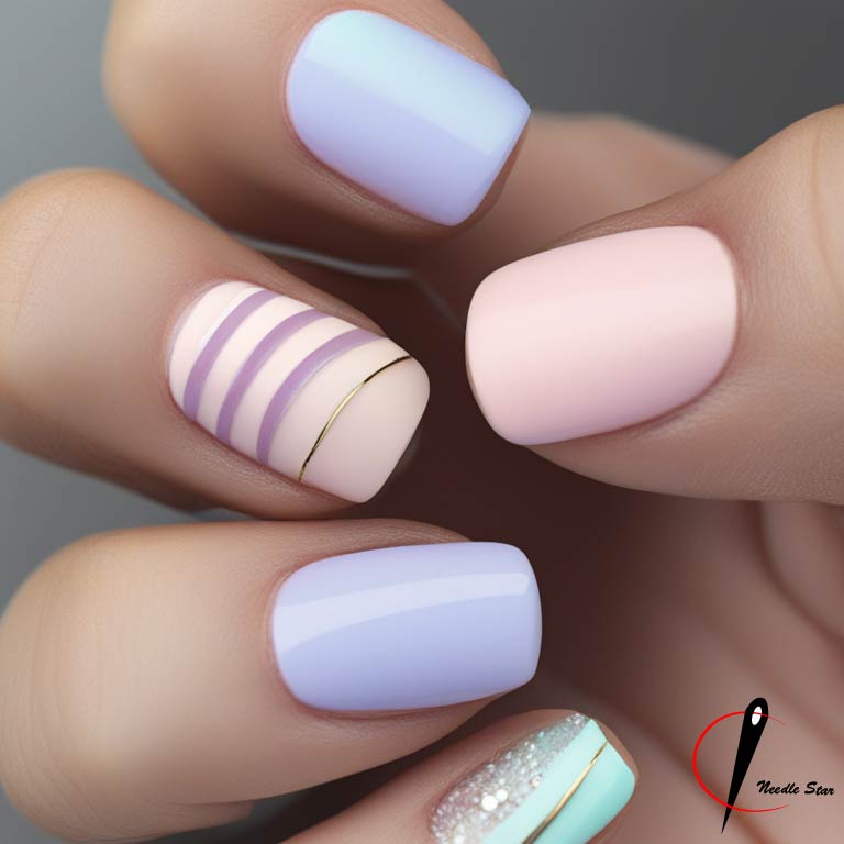 What Color Nails Goes With Dusty Blue Dress?