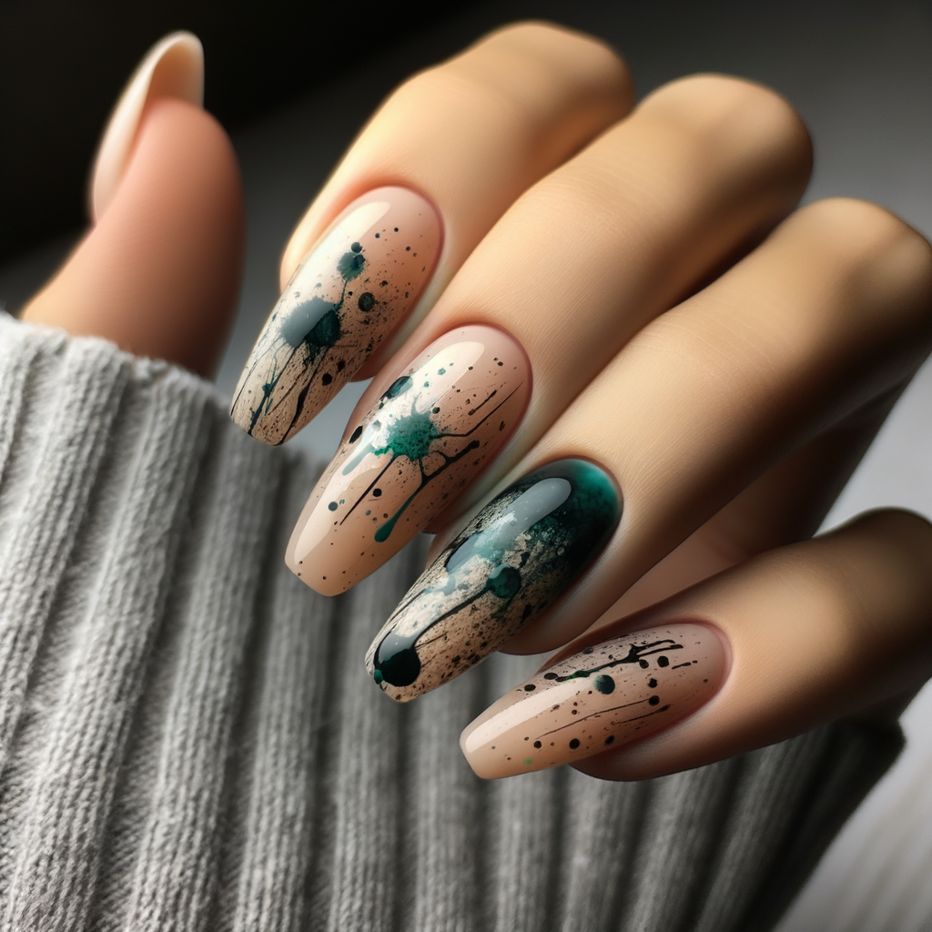 emerald-green-nails-acrylic