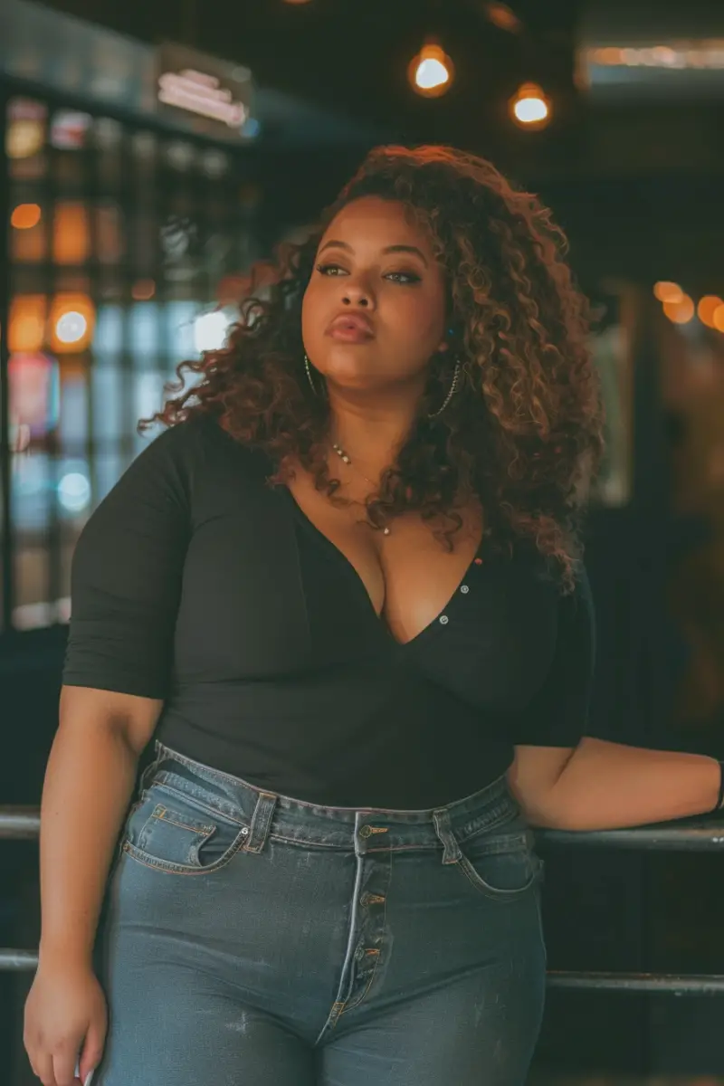 Hide Fupa with Jeans Outfit Idea