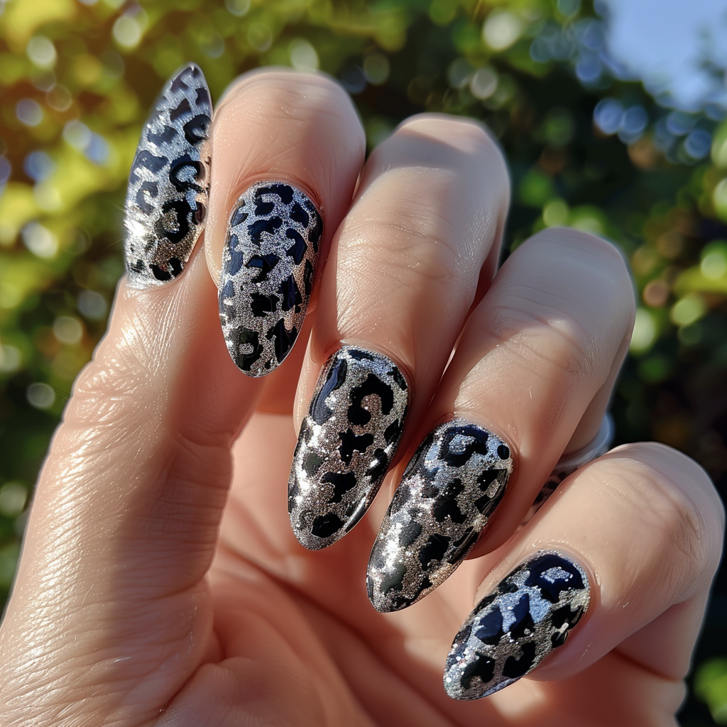 black-and-silver-nails