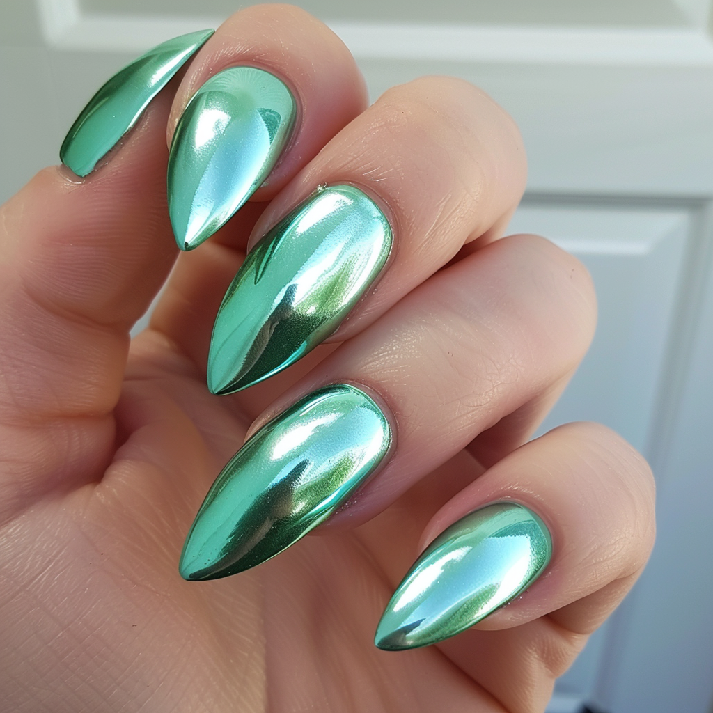 mint-green-nails