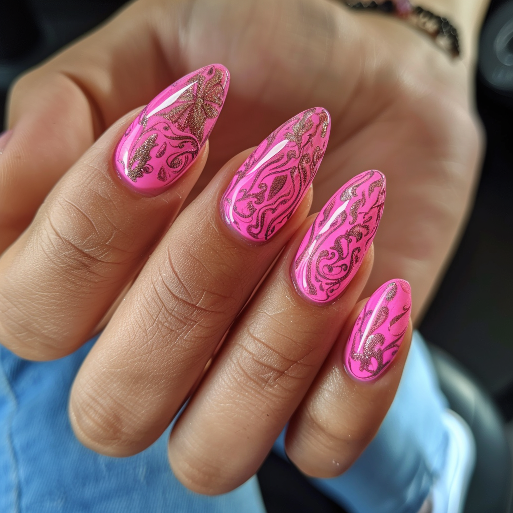 pink-western-nails