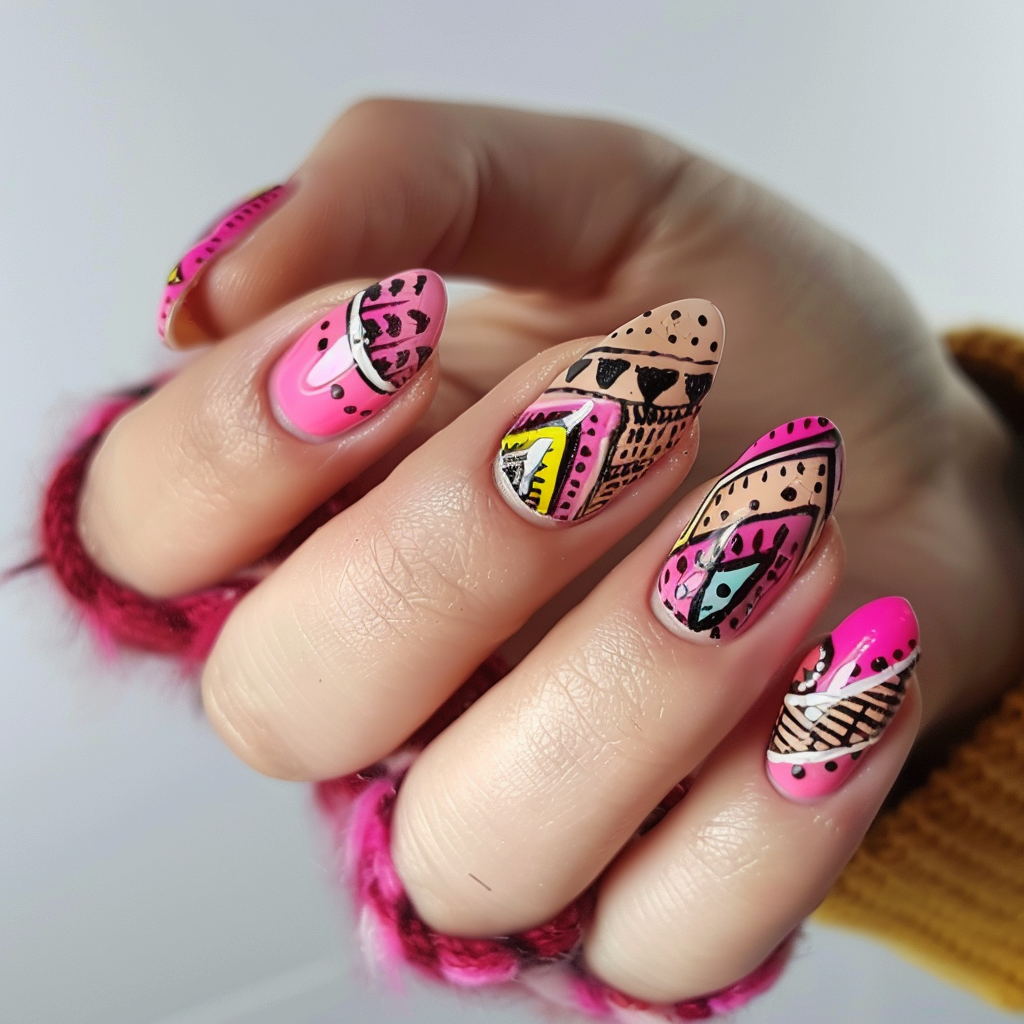 pink-western-nails