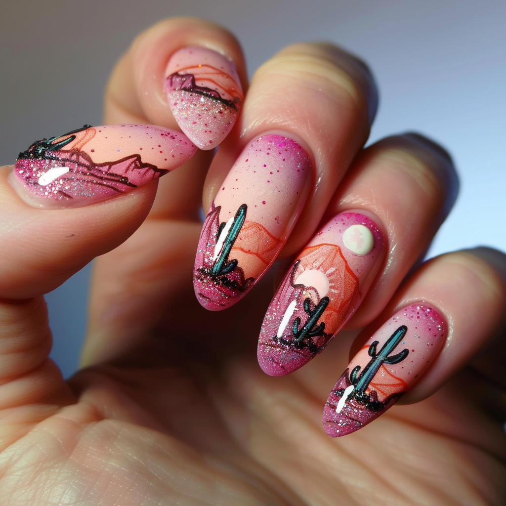pink-western-nails