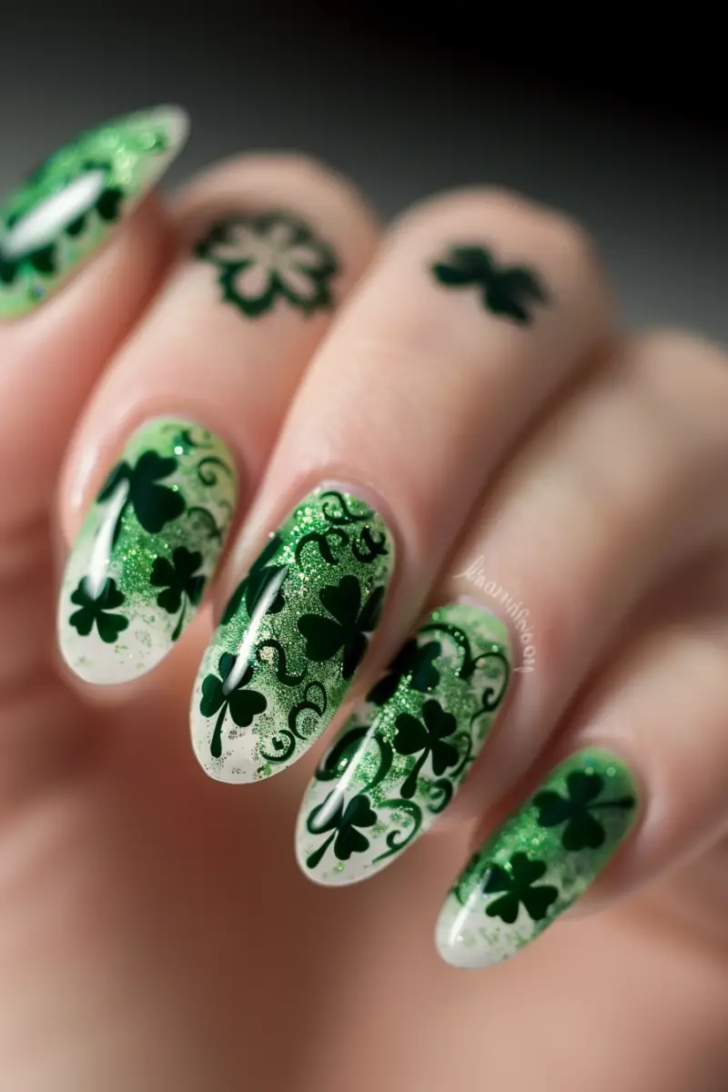 st patrick’s day nails