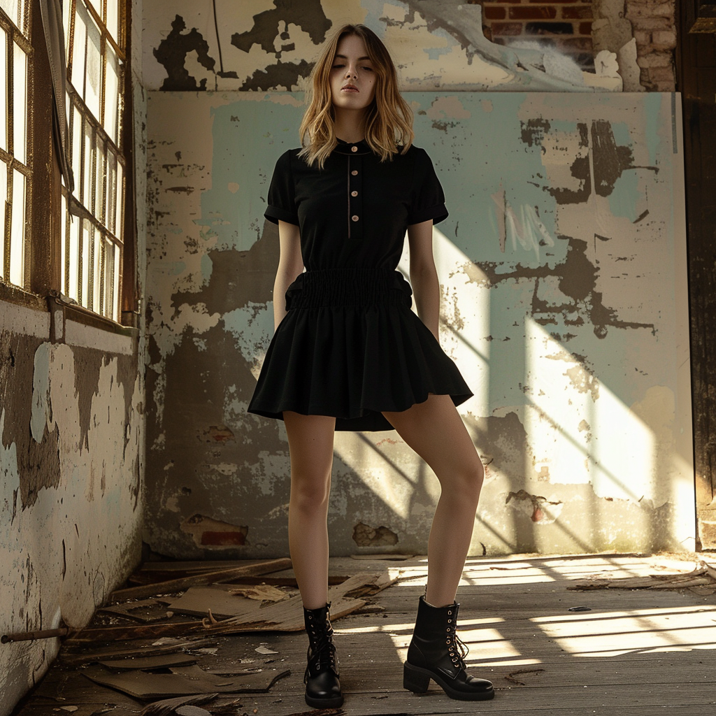 Suspender Skirt & Cropped Cami