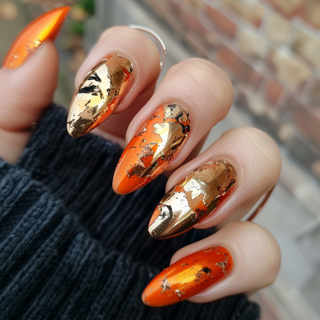 orange-nail-designs