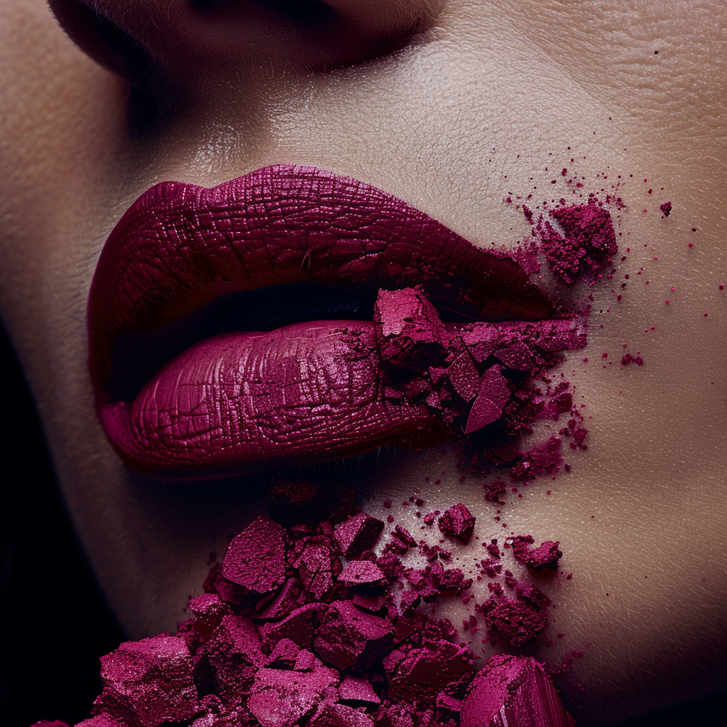 Lipstick Mixed with Powder Pigment