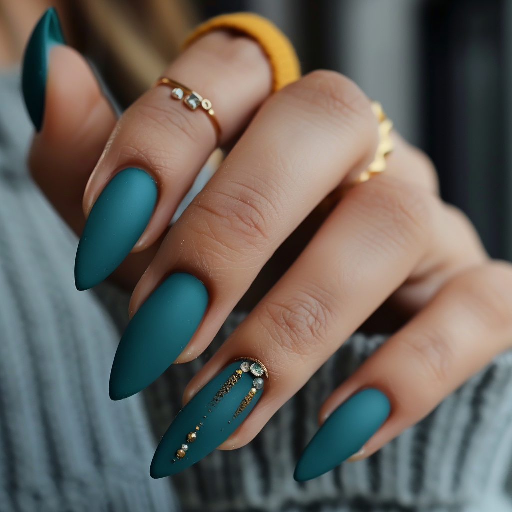 teal-nail-designs