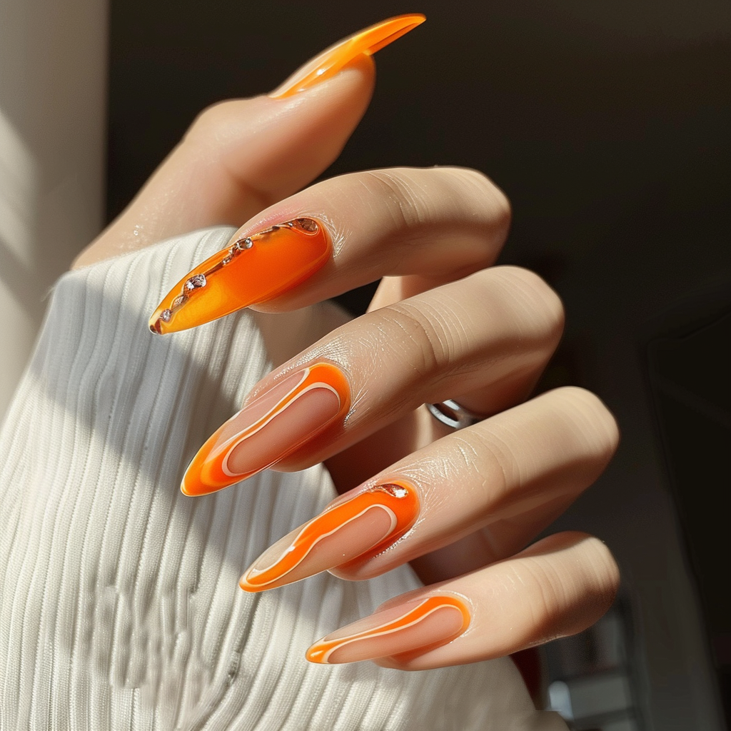 orange-nail-designs