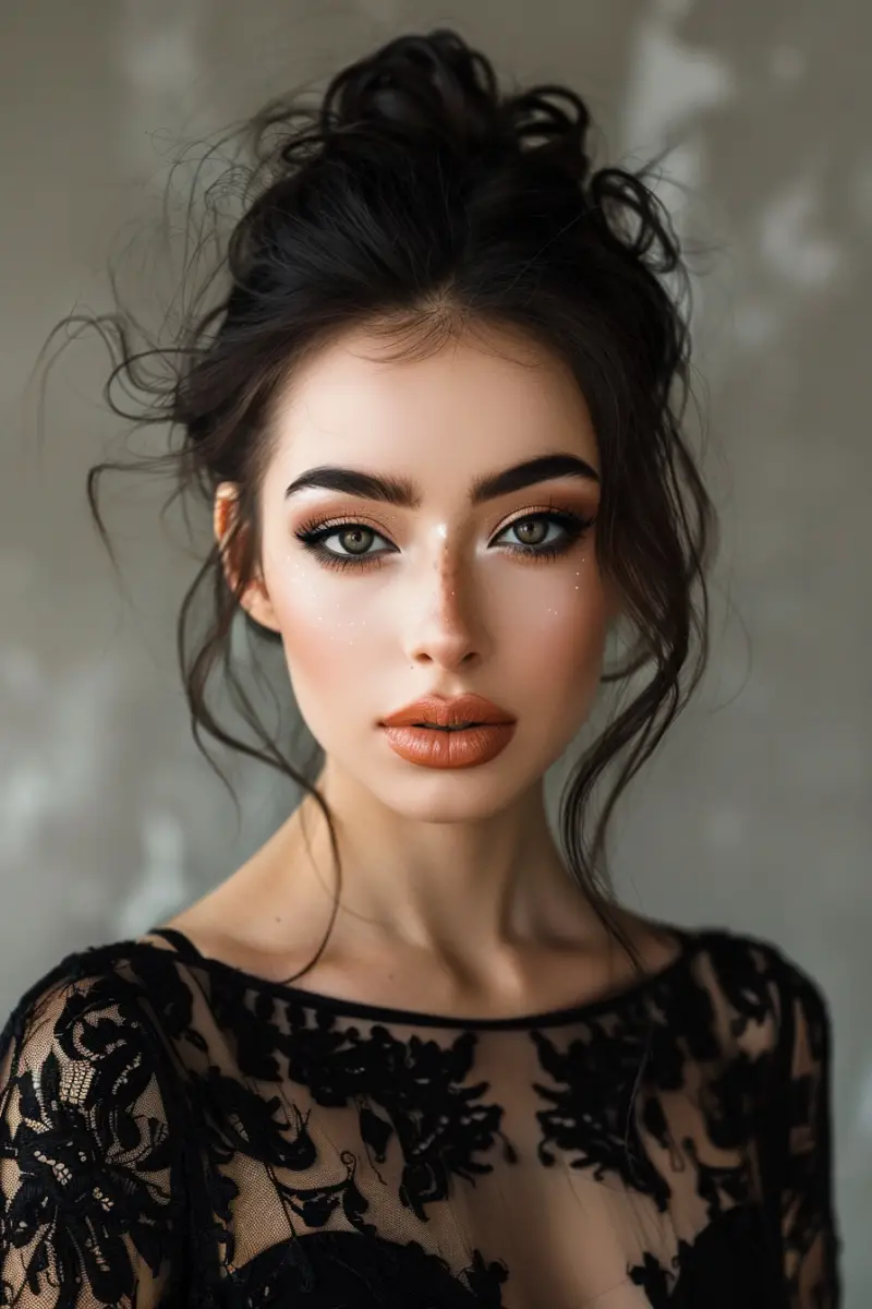 a woman with unique makeup