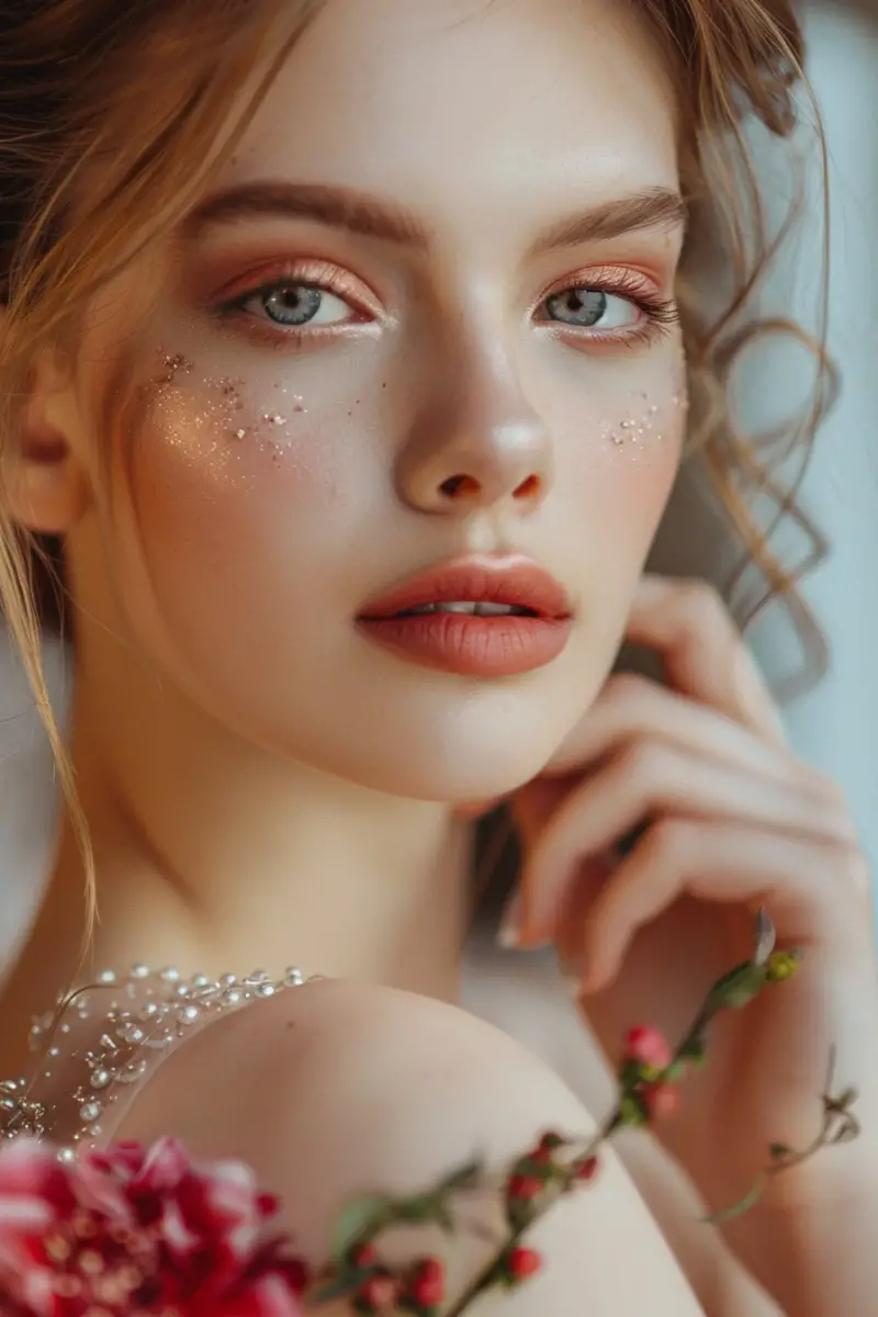 a woman with unique makeup