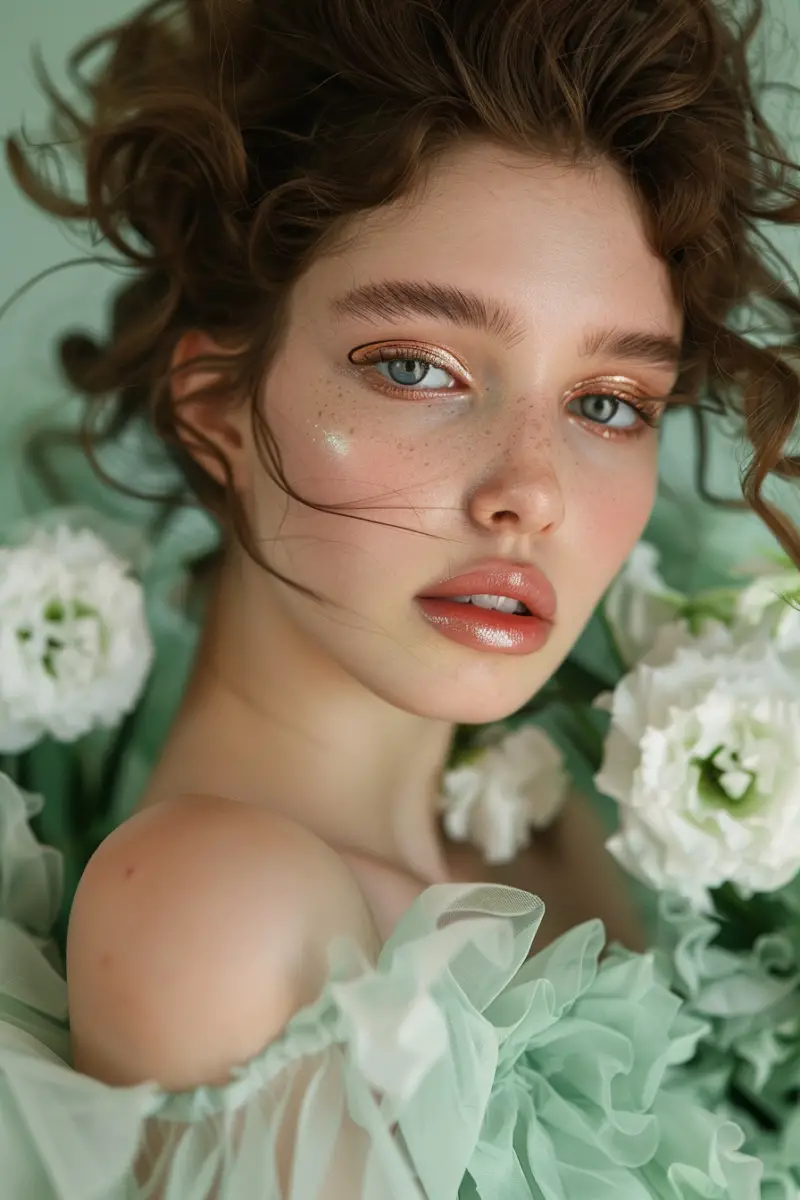a woman with unique makeup