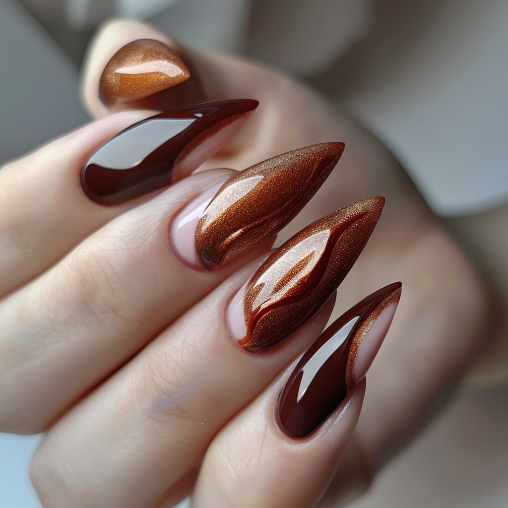 brown-nails-design