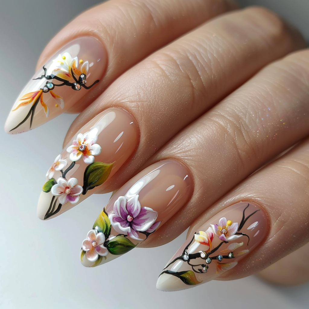 spring-french-tip-nails