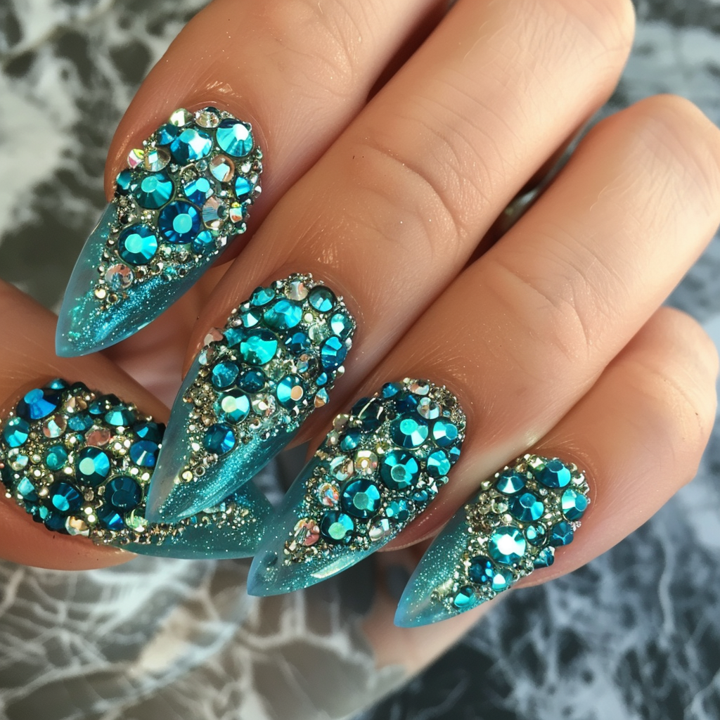 turquoise-nails