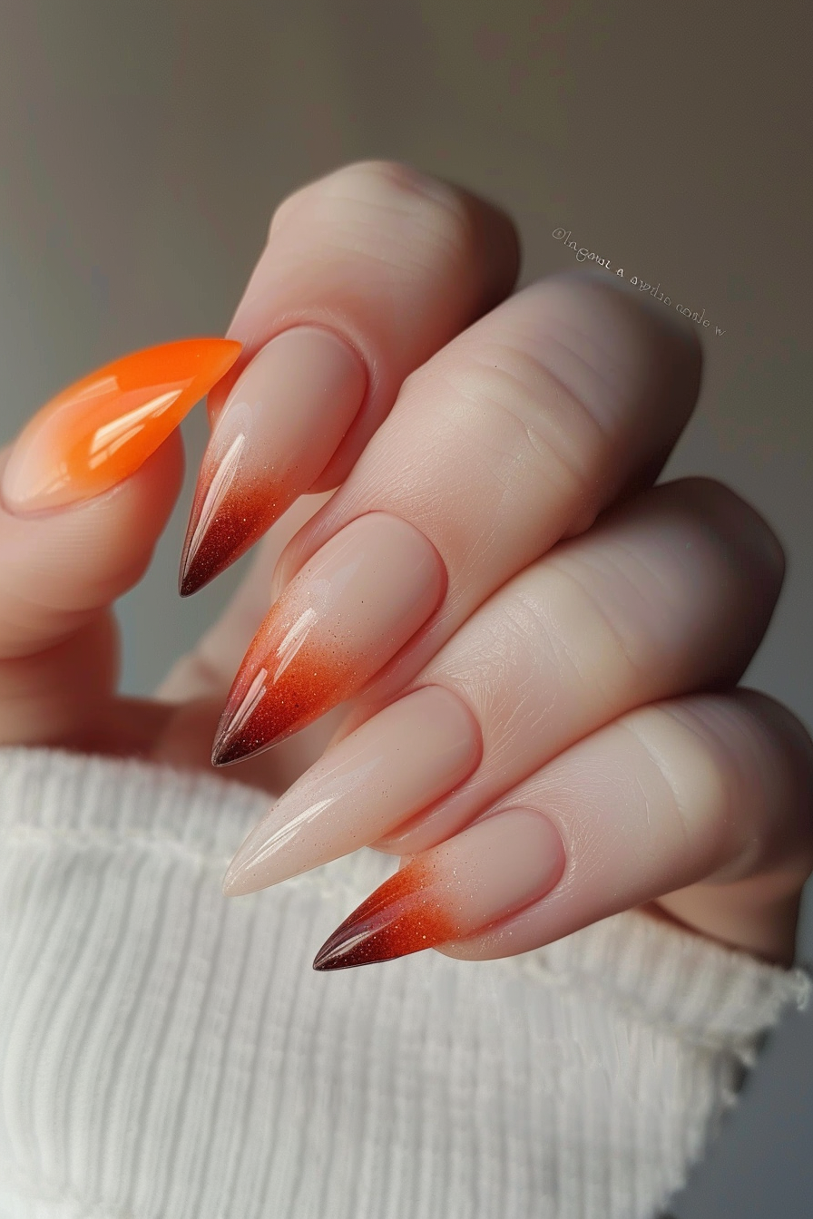 orange-almond-nails