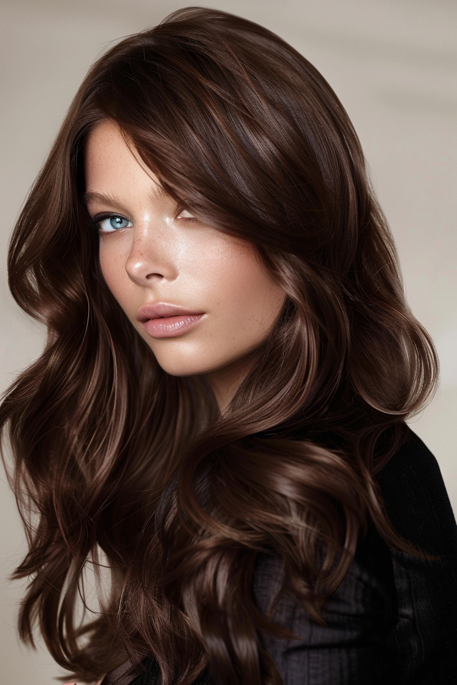 rich brunette hair
