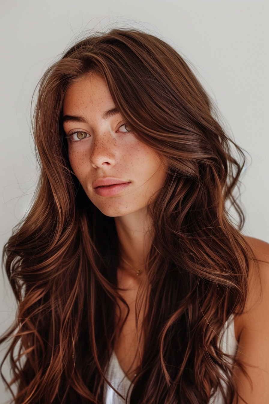 rich brunette hair