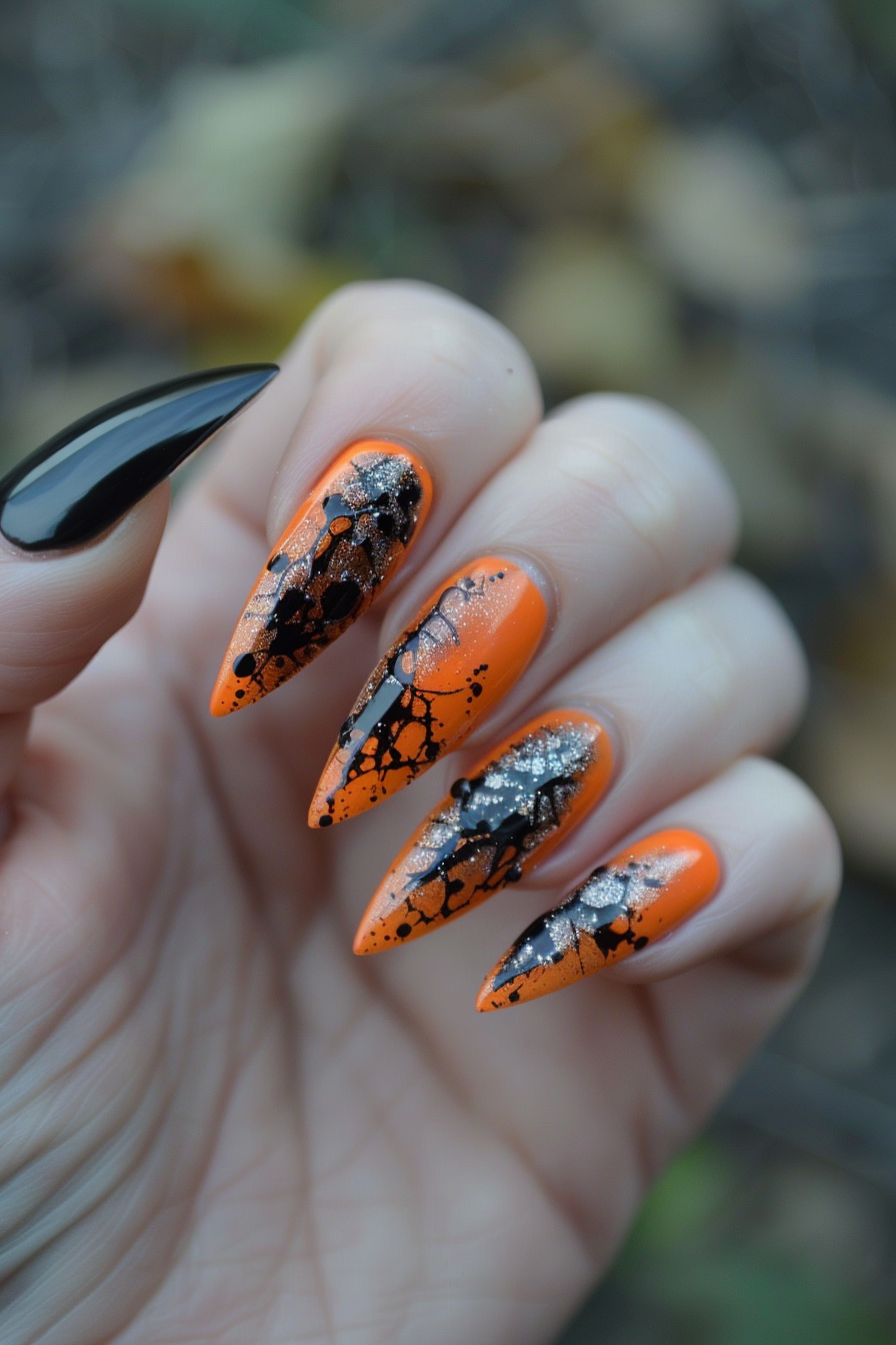 orange-almond-nails