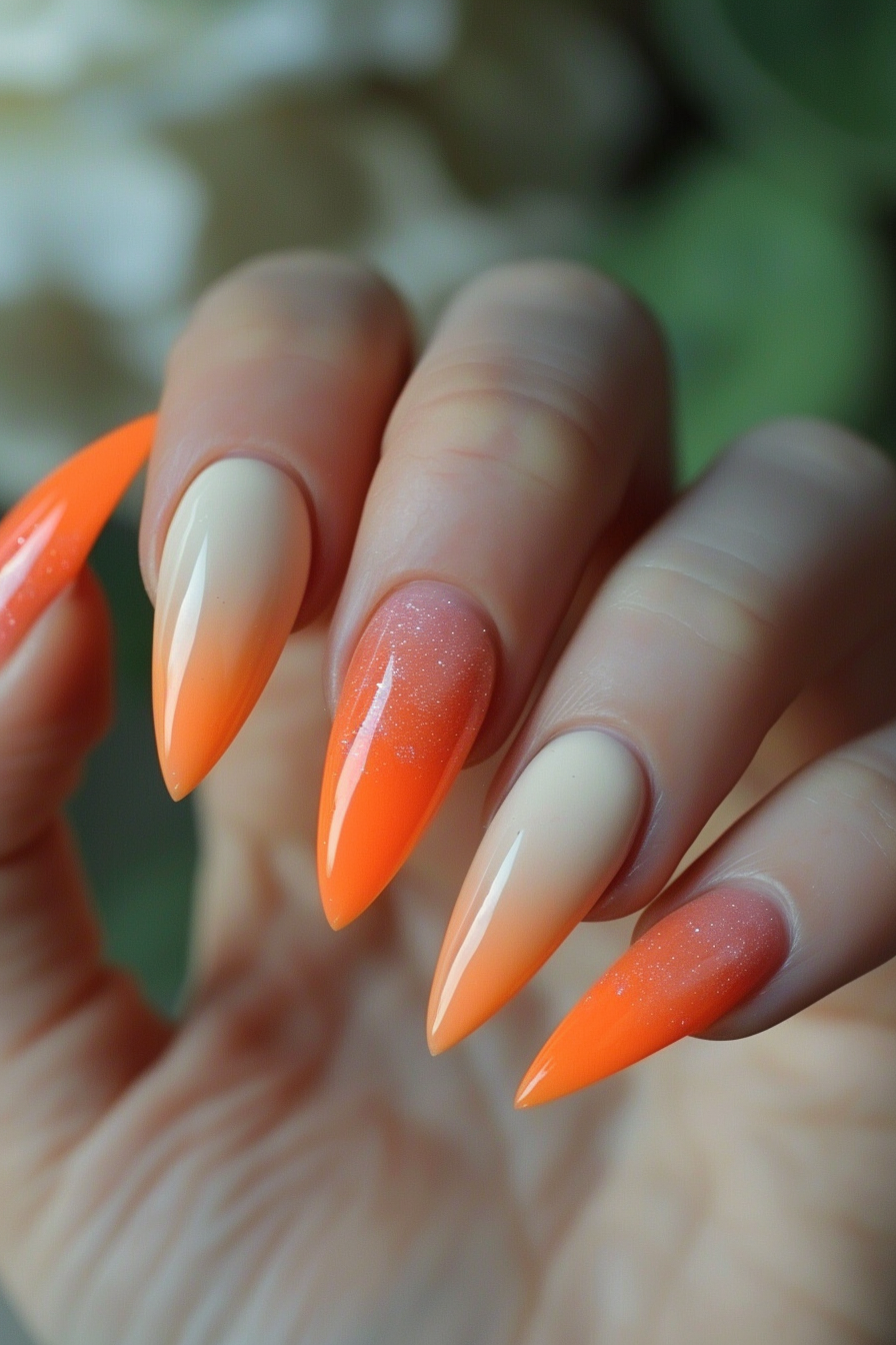 orange-almond-nails