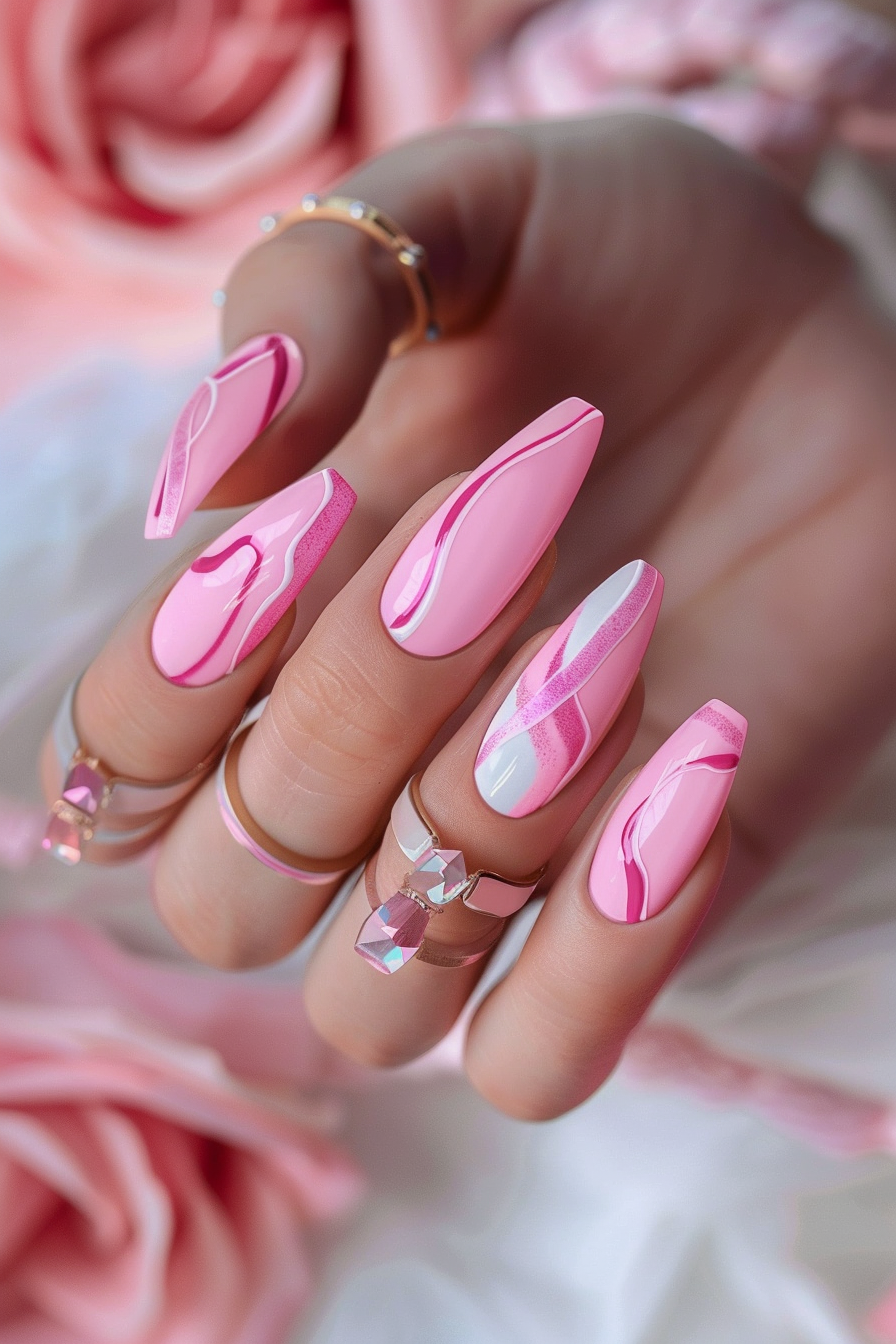 pink-summer-nails