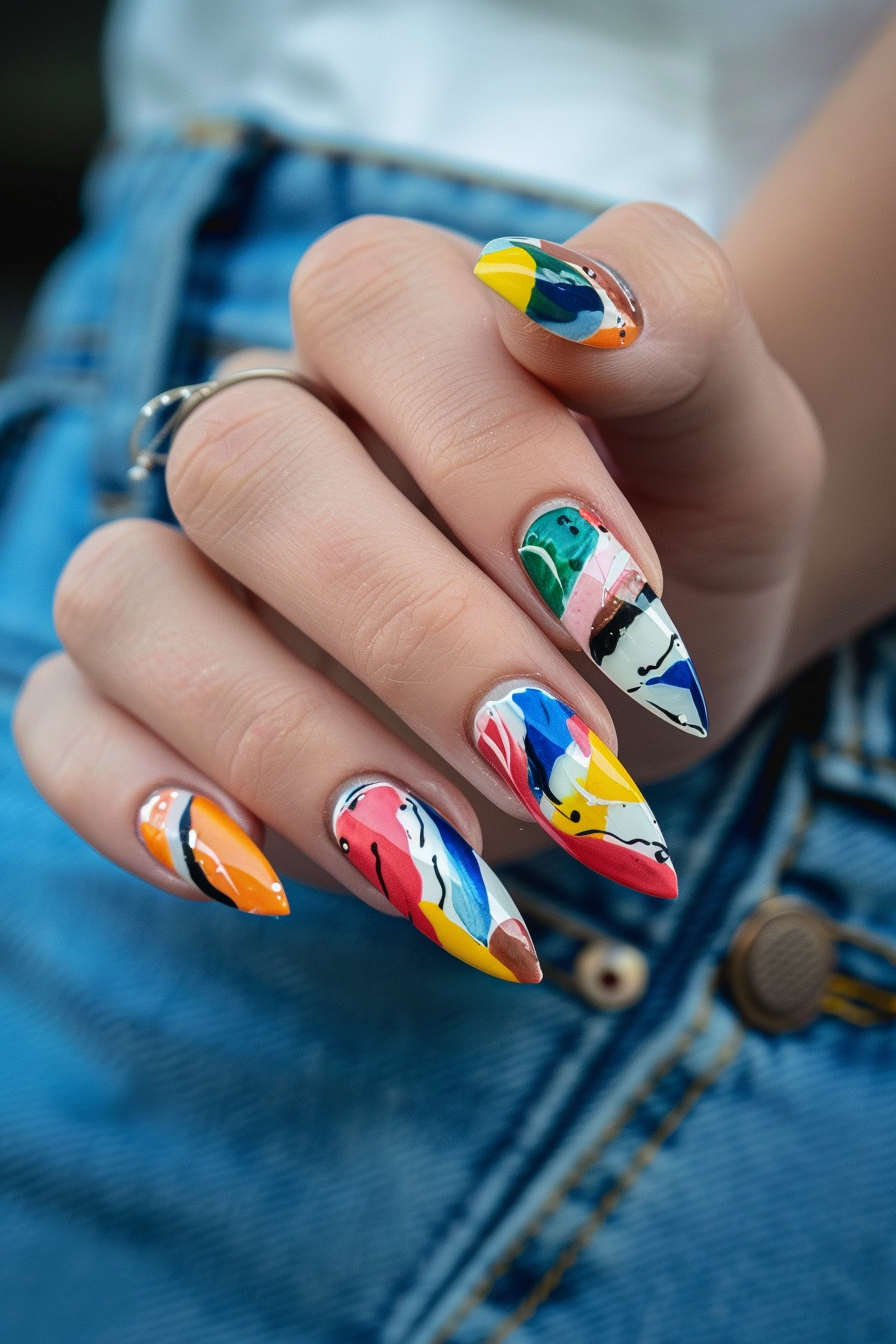 summer-almond-nails