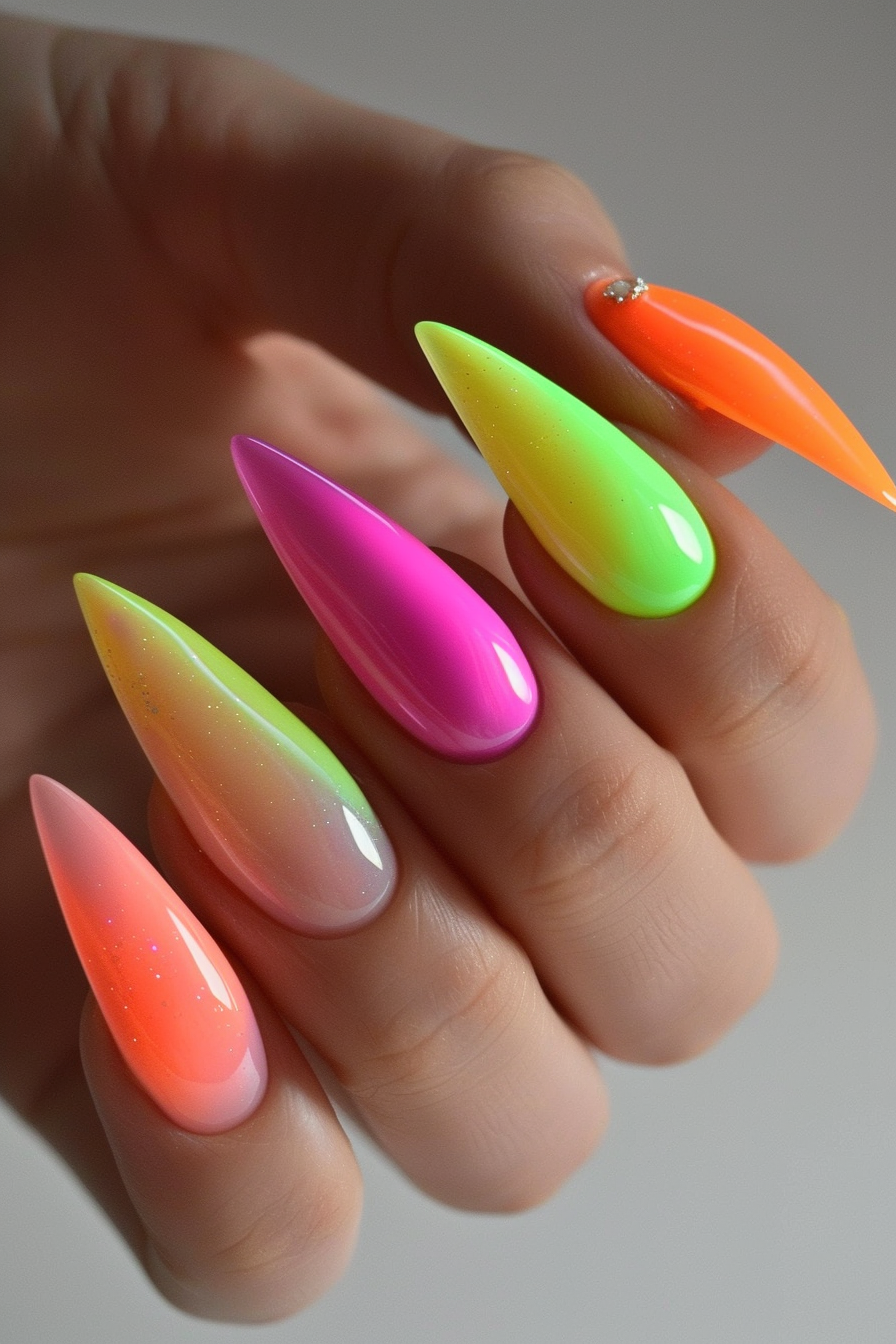 summer-almond-nails
