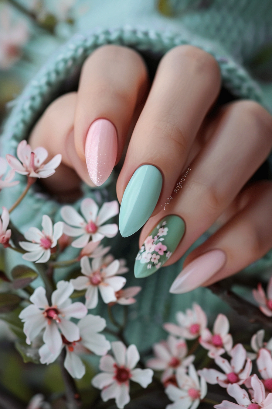 summer-almond-nails
