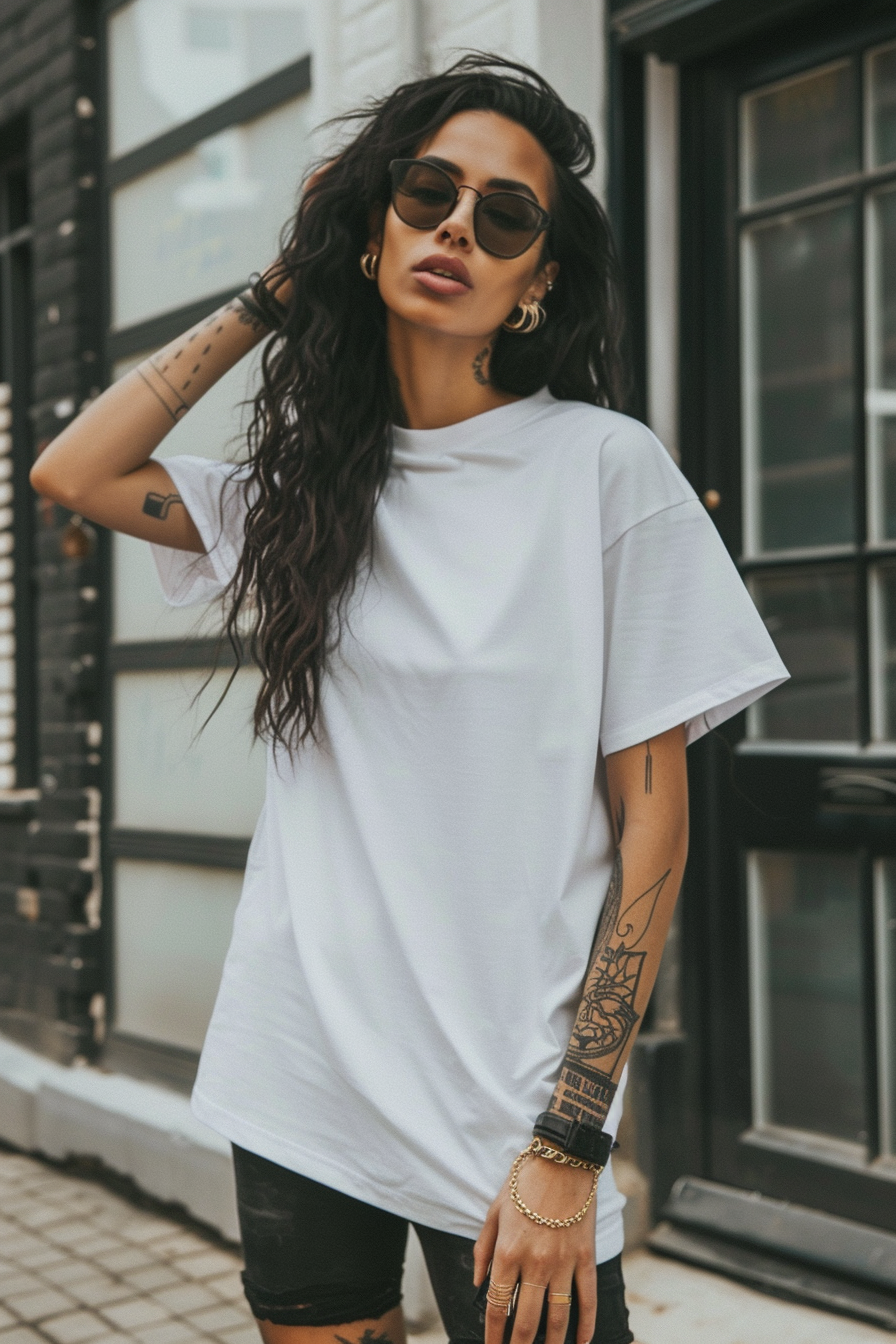 oversized-tshirt-outfits-for-summer 