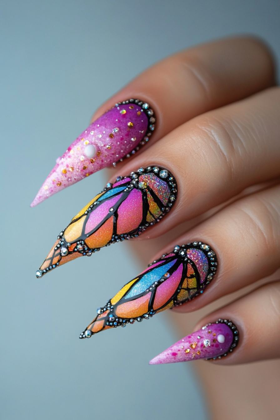 butterfly-nail-designs