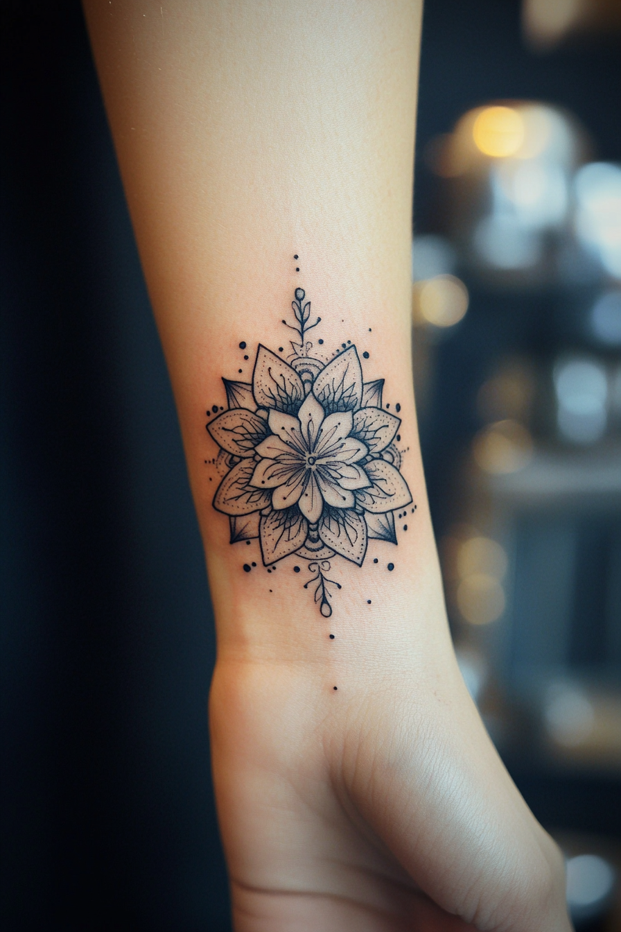 mandala-wrist-tattoo