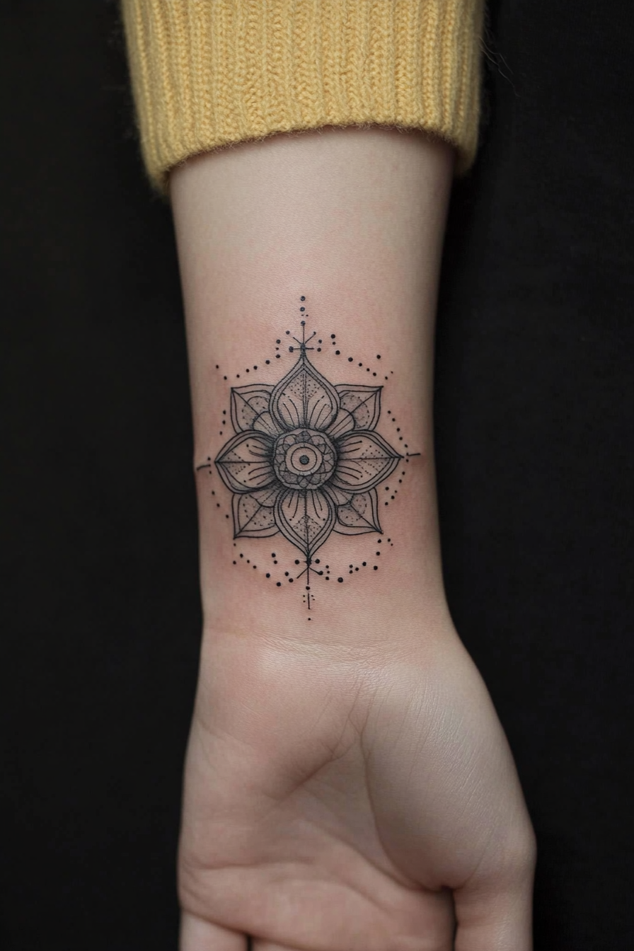 mandala-wrist-tattoo