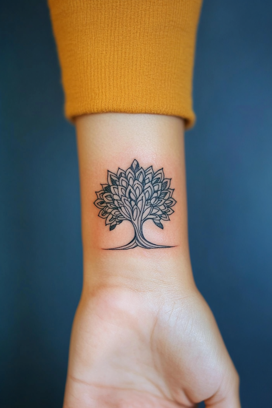 mandala-wrist-tattoo