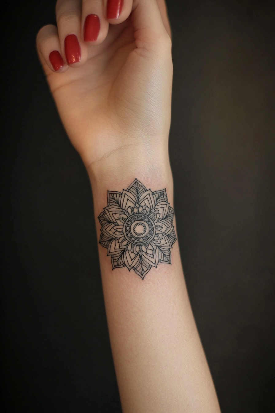 mandala-wrist-tattoo
