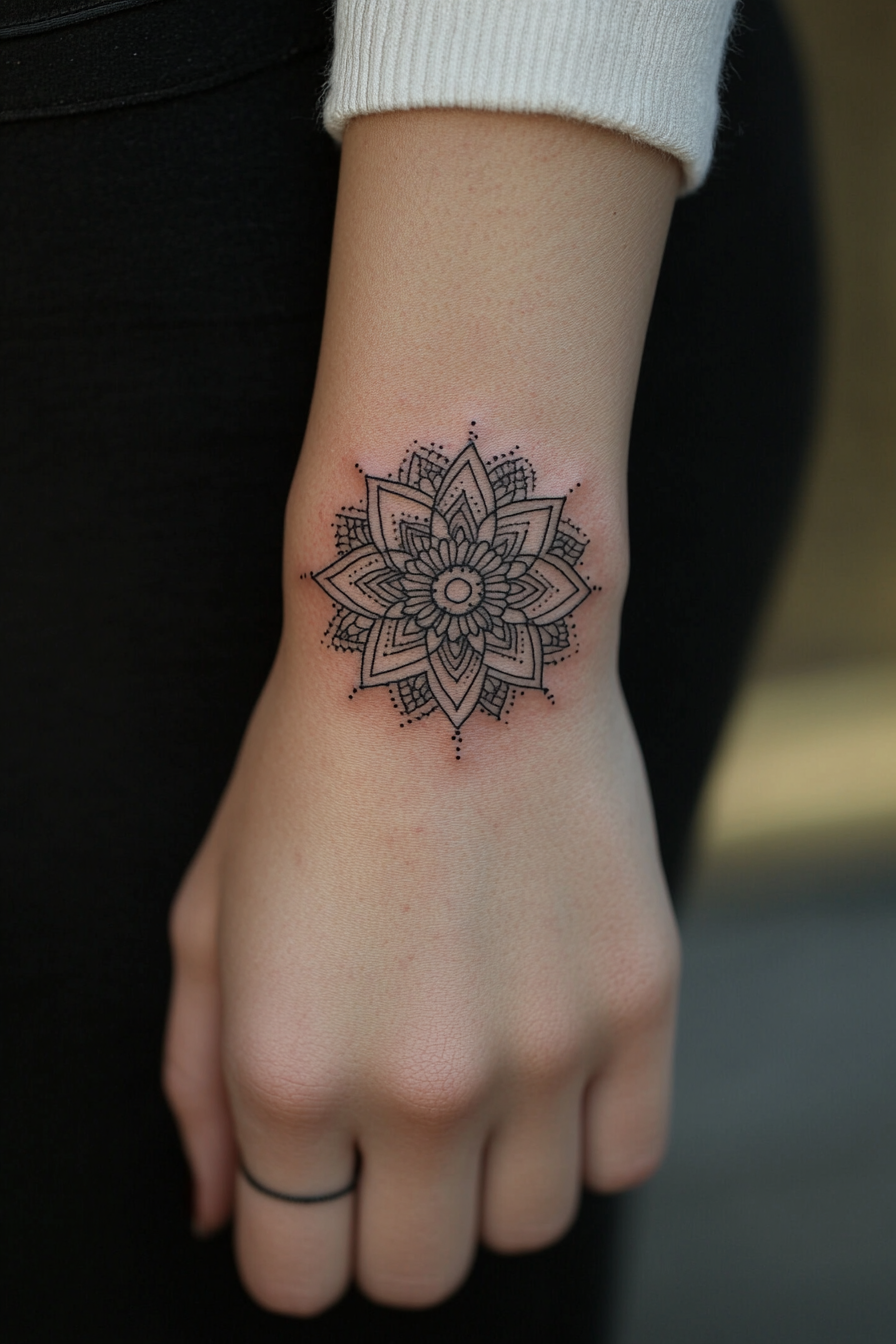 mandala-wrist-tattoo