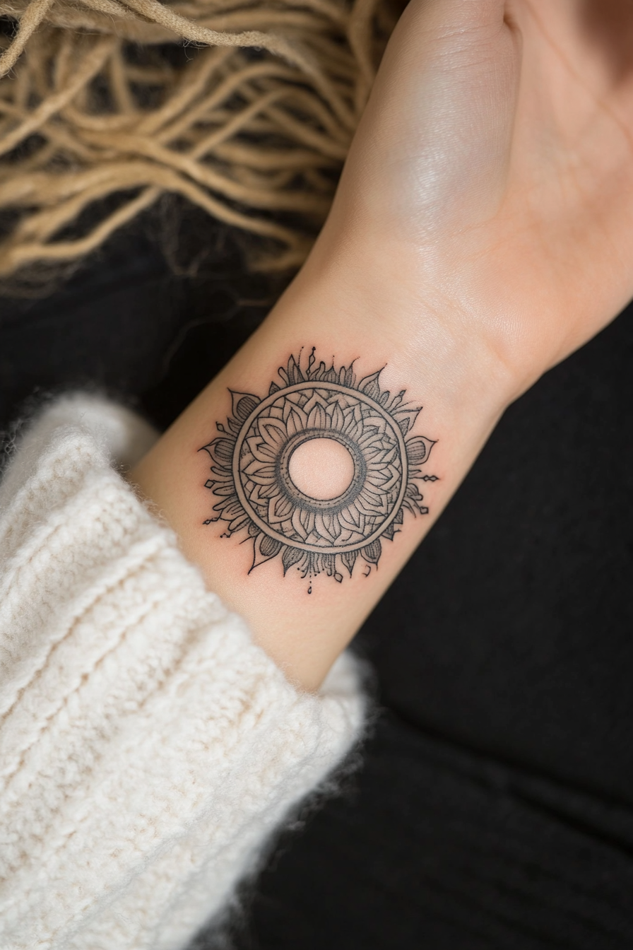 mandala-wrist-tattoo