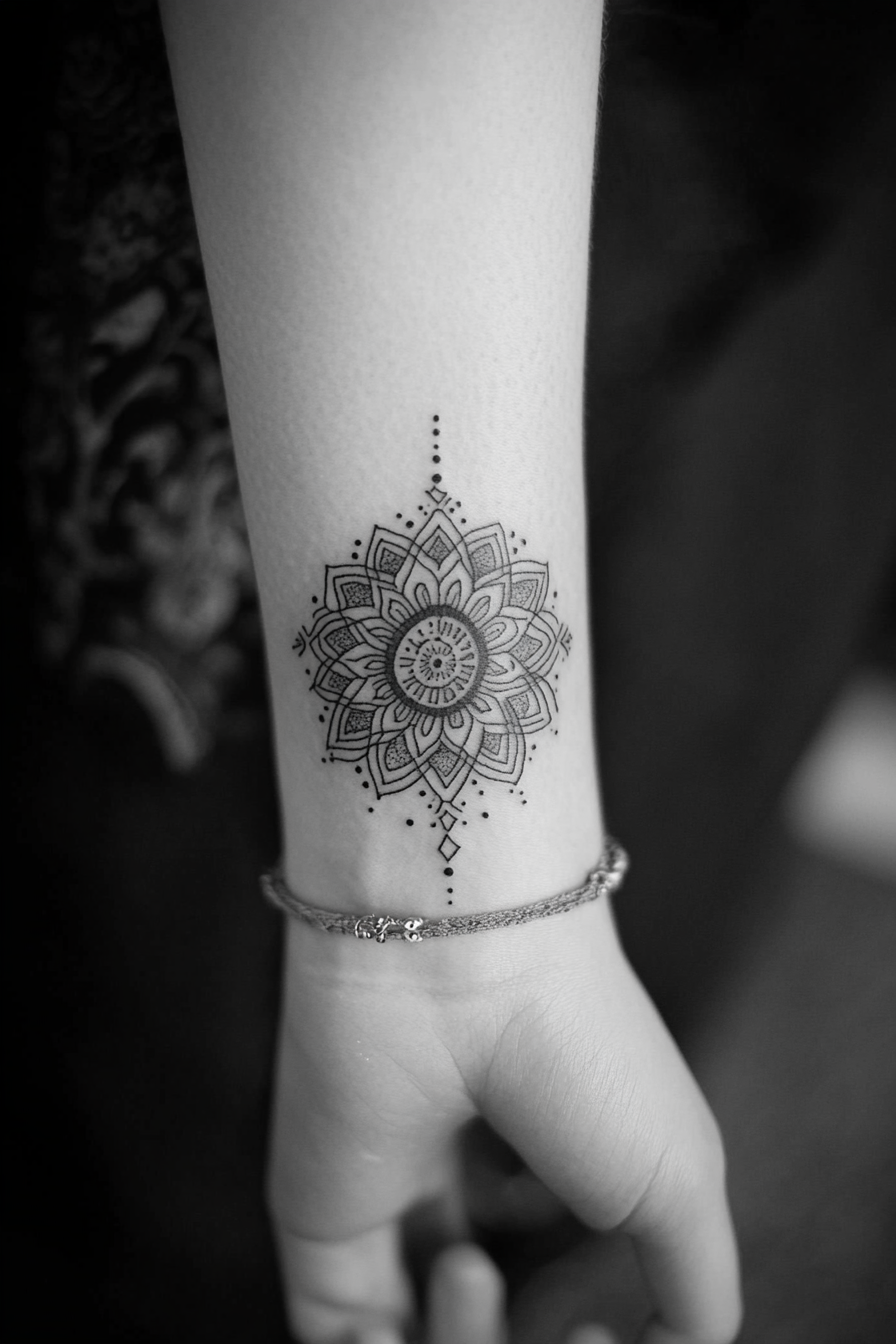 mandala-wrist-tattoo