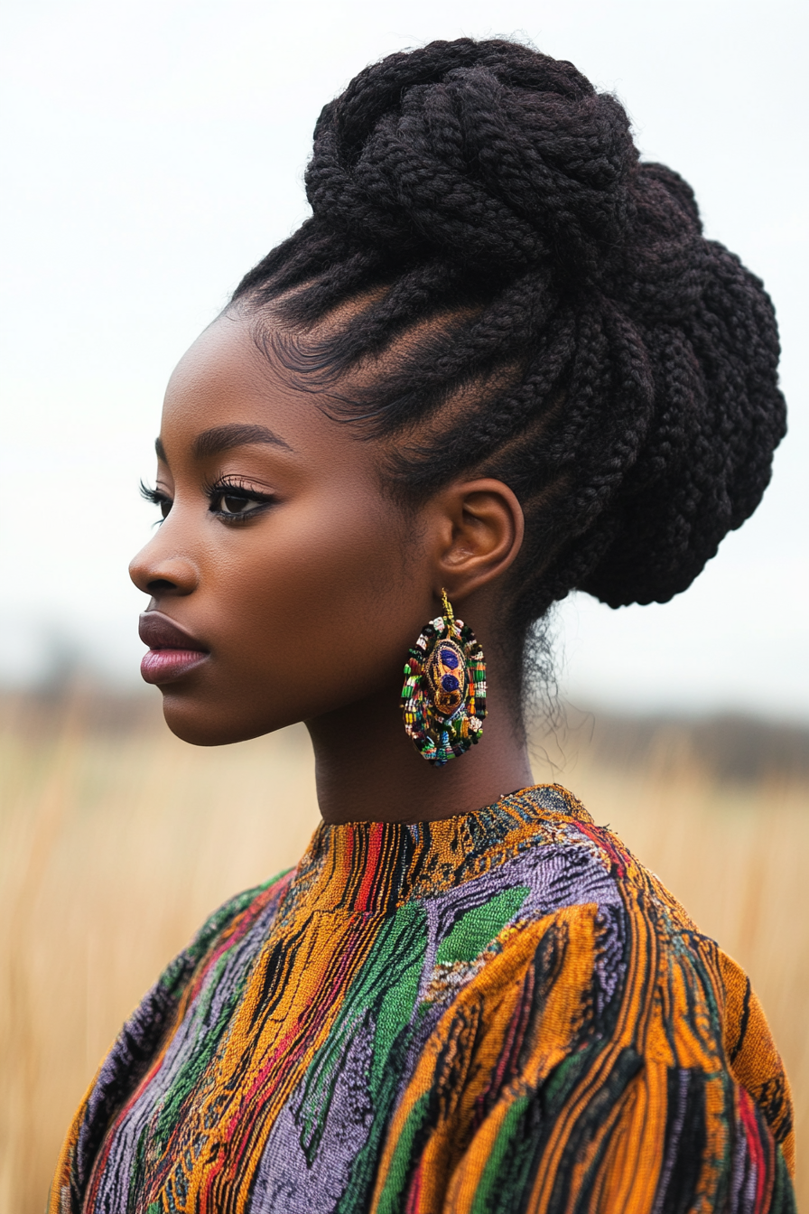 black hair bun styles