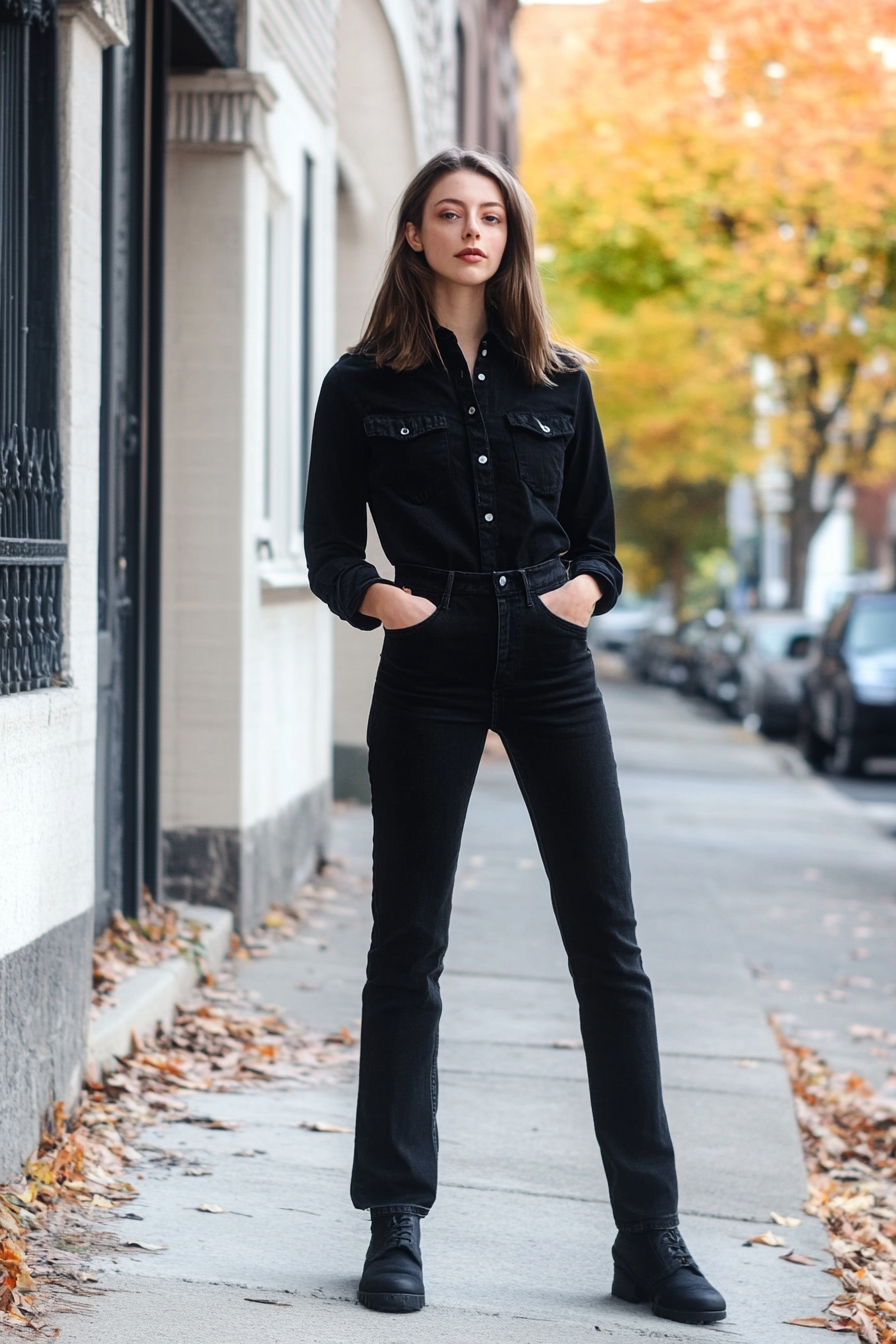 all black outfit
