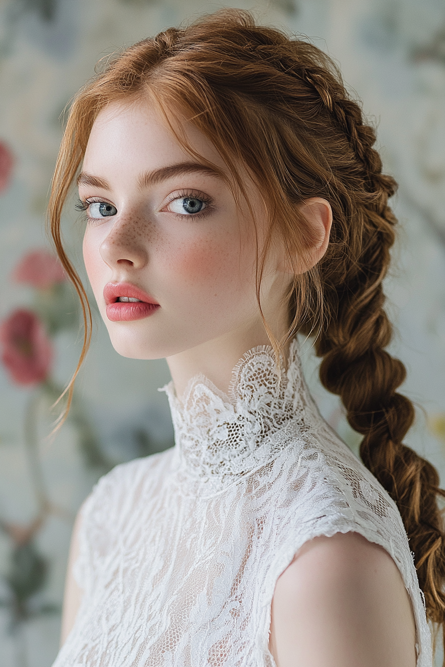 high-neck-dress-hairstyles
