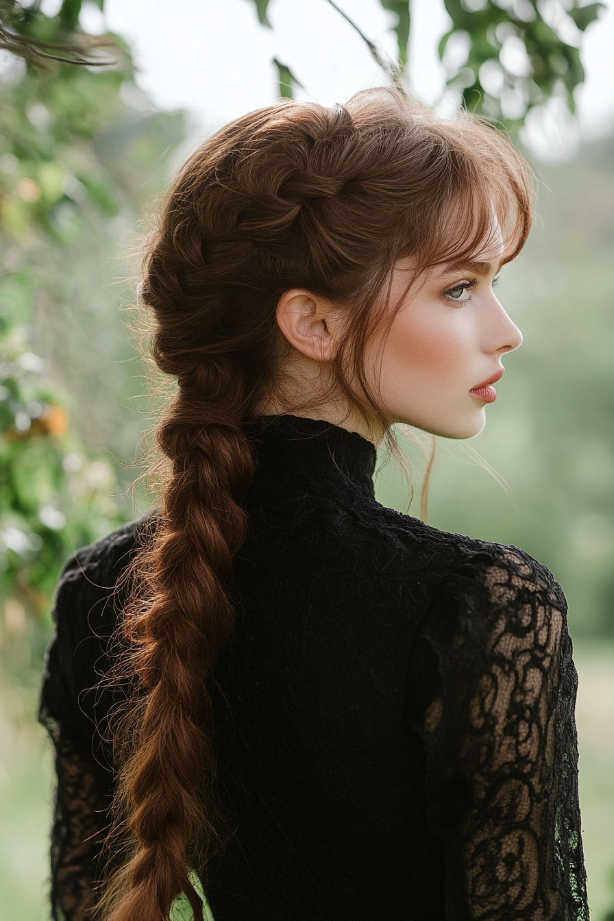 high-neck-dress-hairstyles