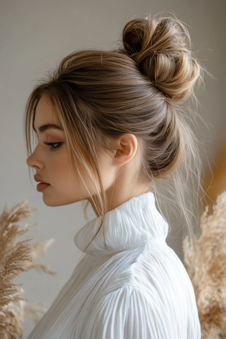 high-neck-dress-hairstyles