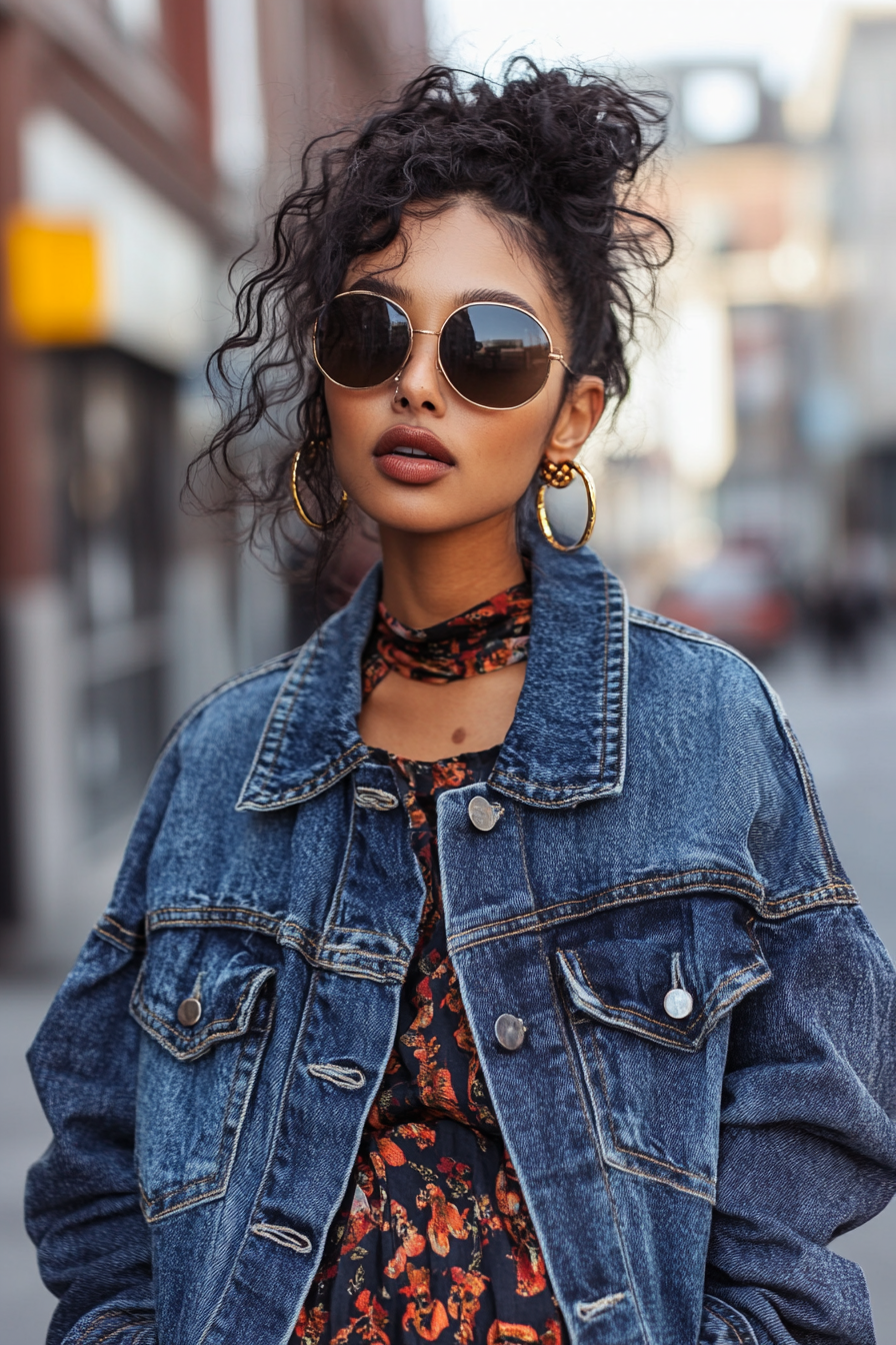 oversized jean jacket outfit