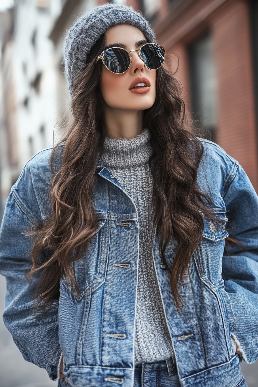 oversized jean jacket outfit