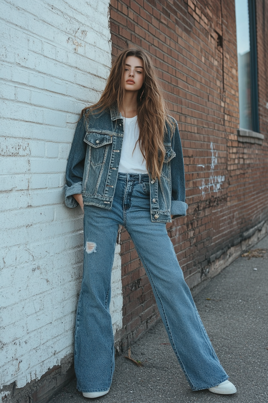 oversized jean jacket outfit