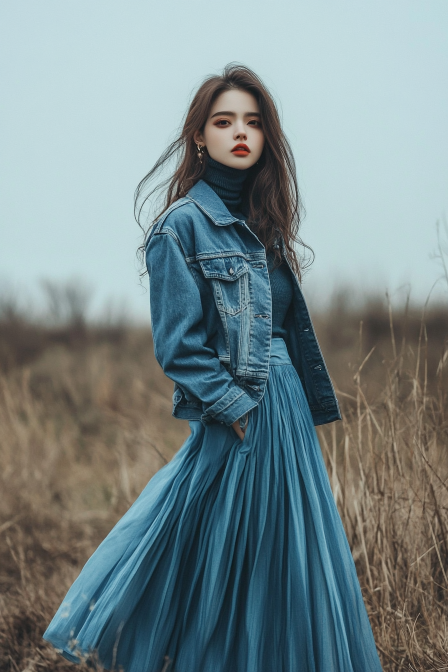oversized jean jacket outfit