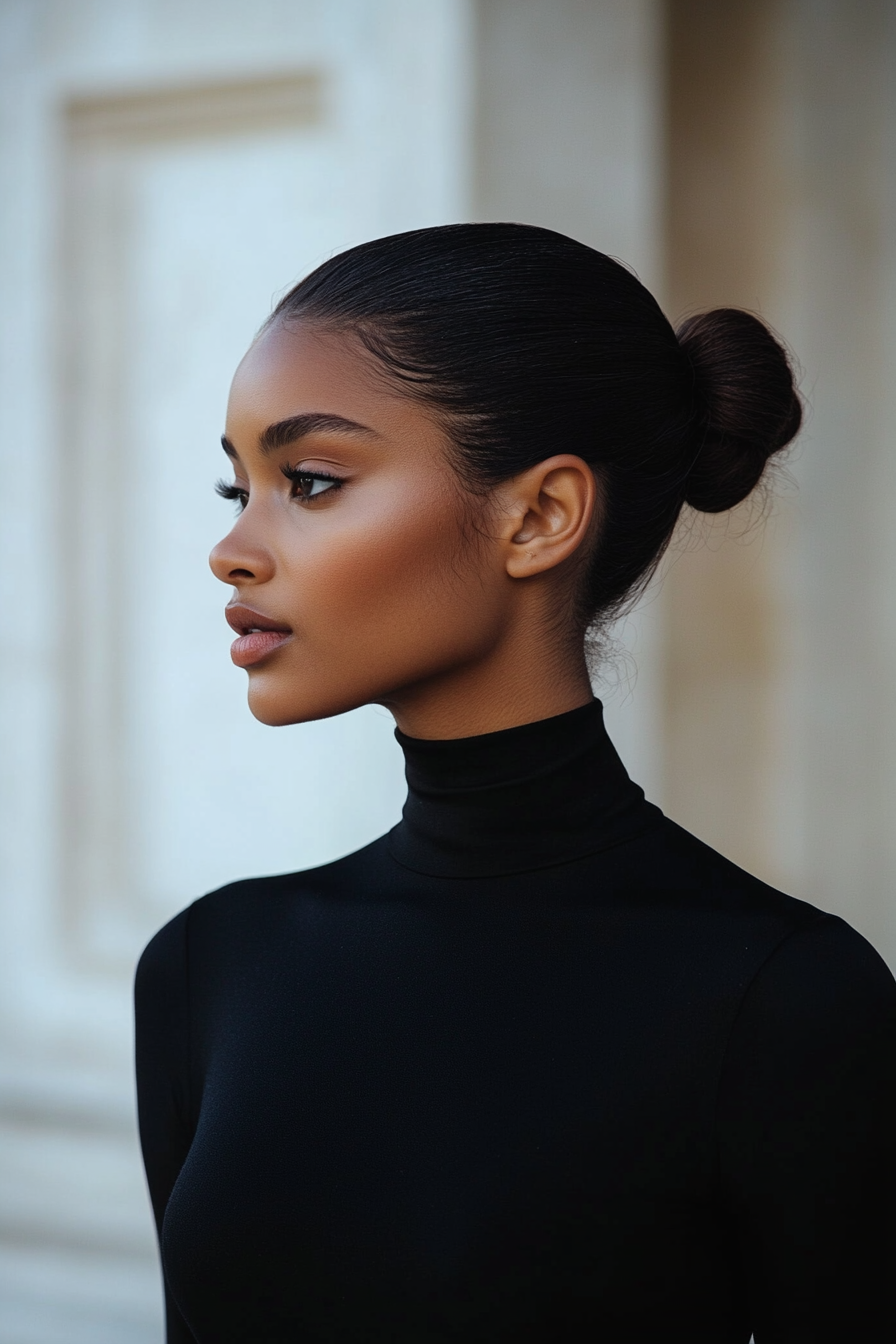 high-neck-dress-hairstyles