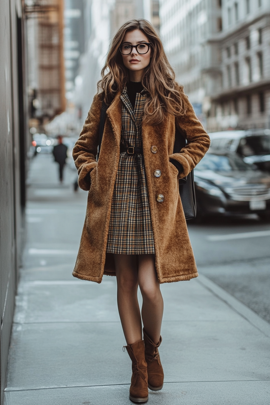 suede skirt outfit